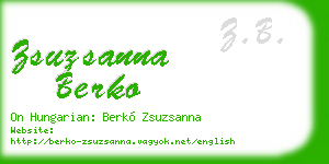 zsuzsanna berko business card